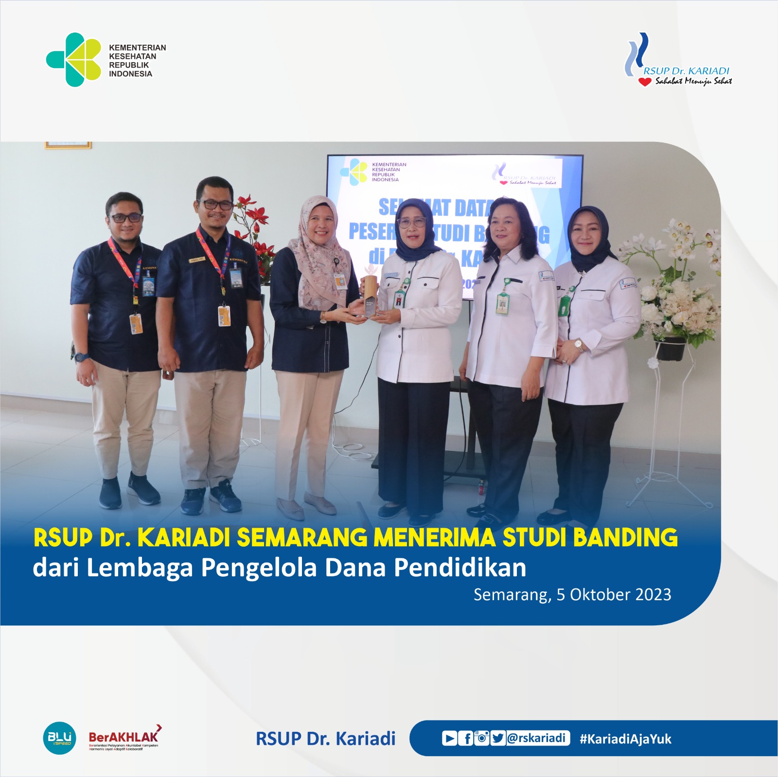 Rsup Dr Kariadi Semarang Terima Studi Banding Dari Lembaga Pengelola